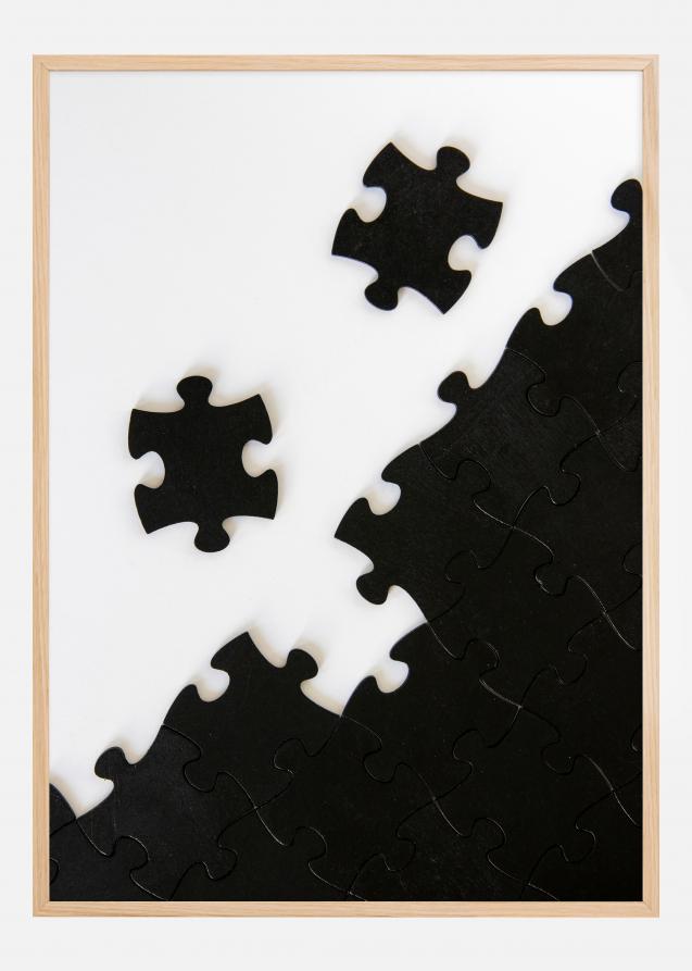 Black Puzzle Piece Póster