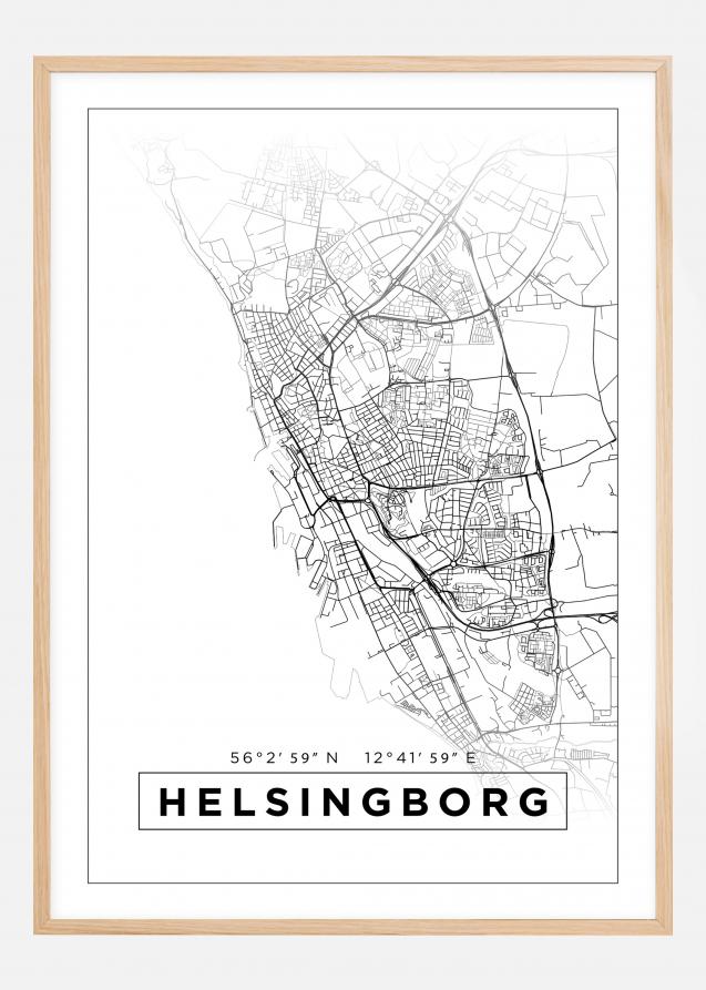 Mapa - Helsingborg - Cartel Blanco