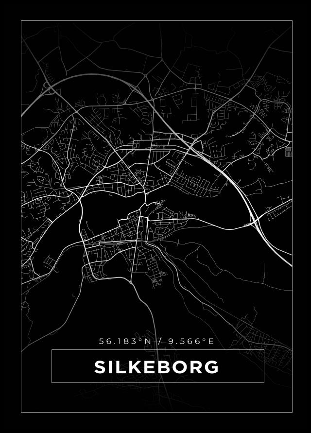 Mapa - Silkeborg - Cartel Negro