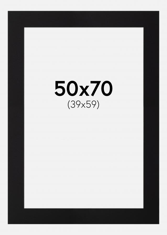 Paspartú Negro Estándar (Borde interior blanco) 50x70 cm (39x59)
