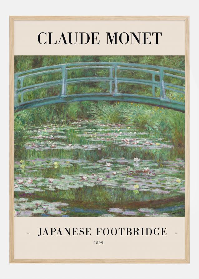 Claude Monet -Japanese Footbridge 1899 Póster