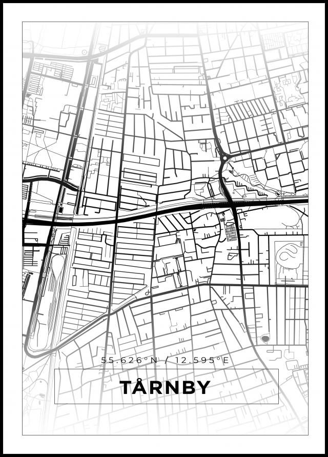 Mapa - Tårnby - Cartel blanco