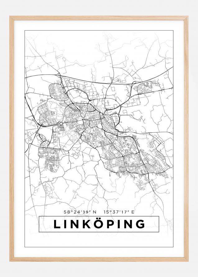 Mapa - Linköping - Cartel Blanco