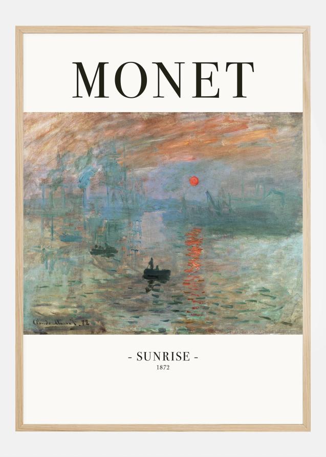 Claude Monet -Sunrise 1872 Póster