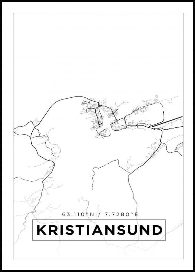 Mapa - Kristiansund - Cartel Blanco