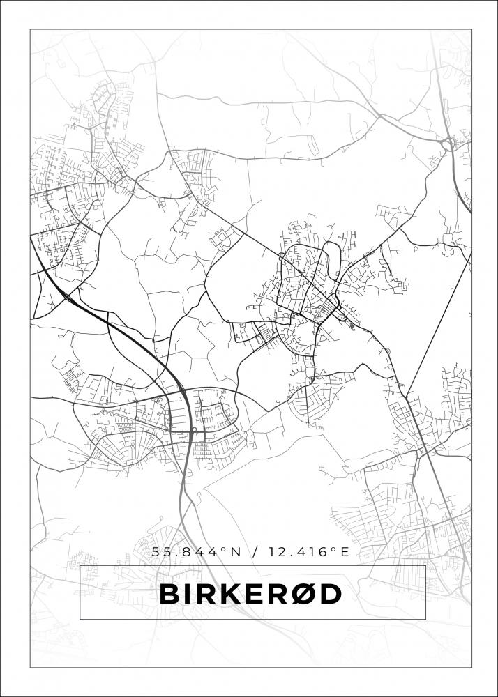Mapa - Birkerd - Cartel blanco
