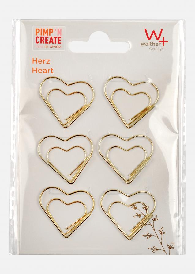 PAC Metálico Paperclip Heart Guld