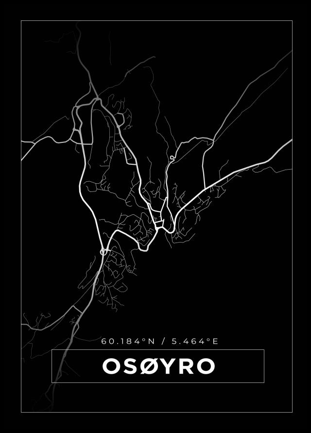 Mapa - Osøyro - Cartel negro