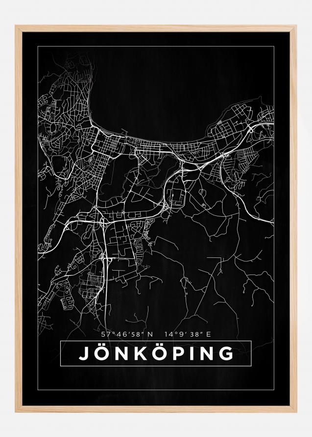 Mapa - Jönköping - Cartel Negro