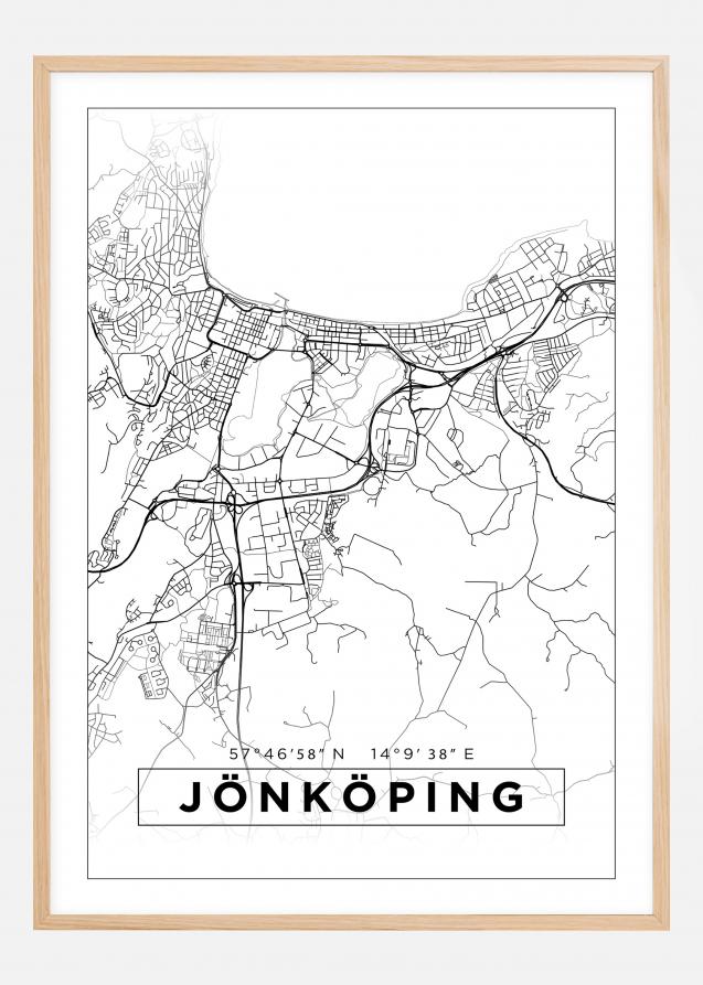 Mapa - Jönköping - Cartel Blanco