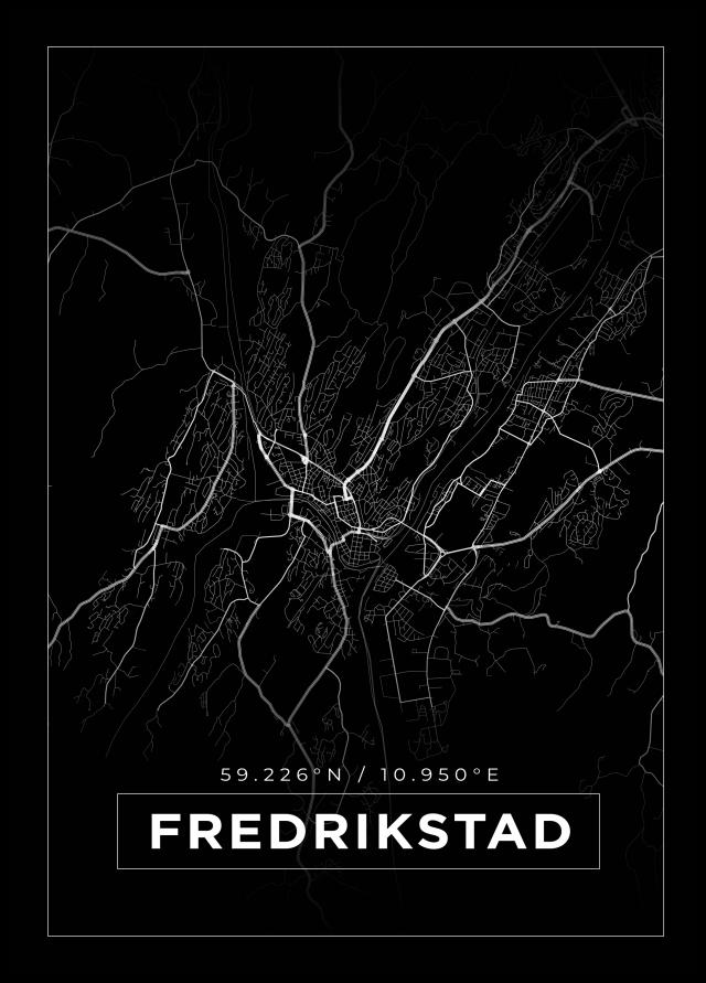 Mapa - Fredrikstad - Cartel Negro