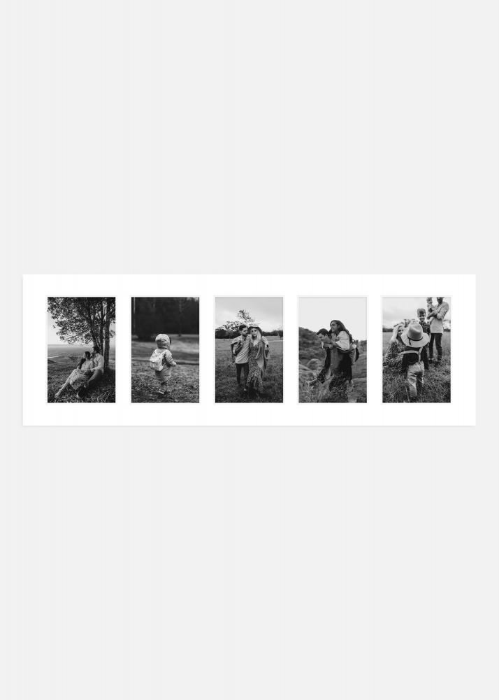 Paspart Blanco 20x60 cm - Collage 5 Fotos (9x14 cm)