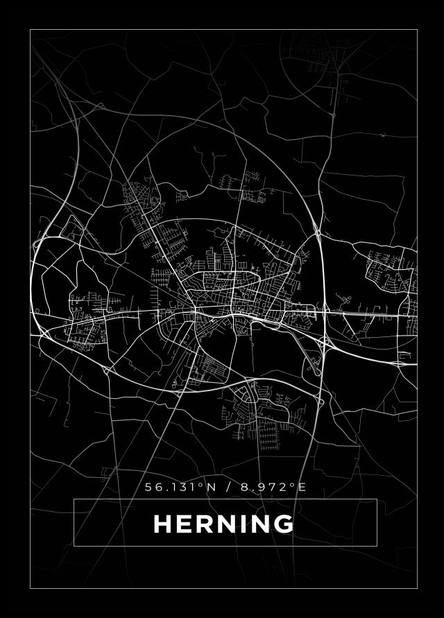 Mapa - Herning - Cartel Negro