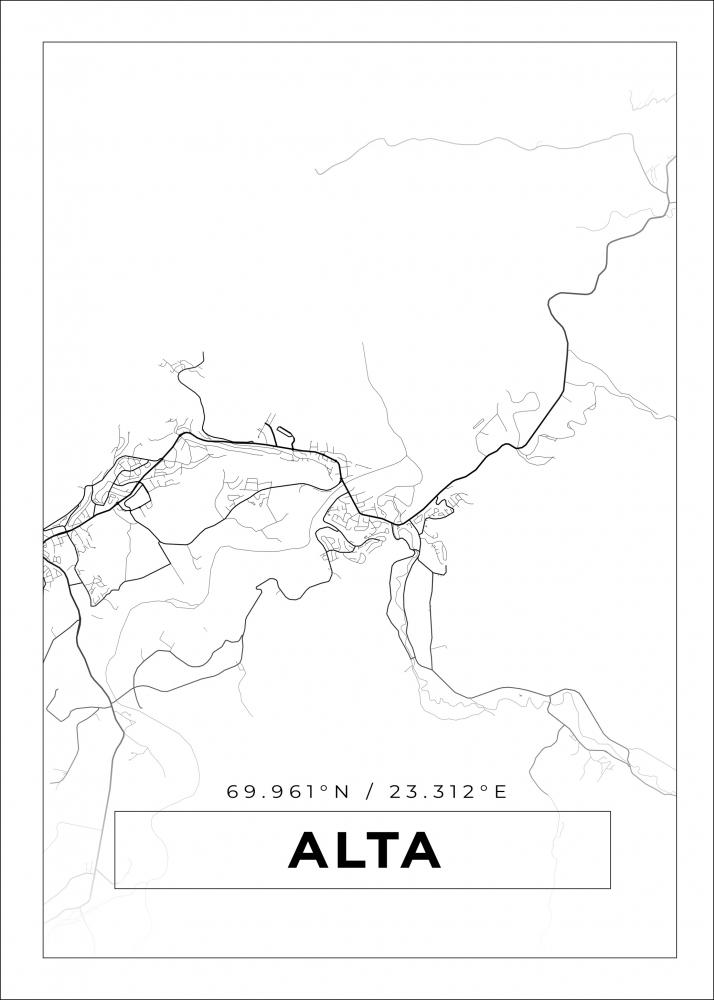 Mapa - Alta - Cartel blanco