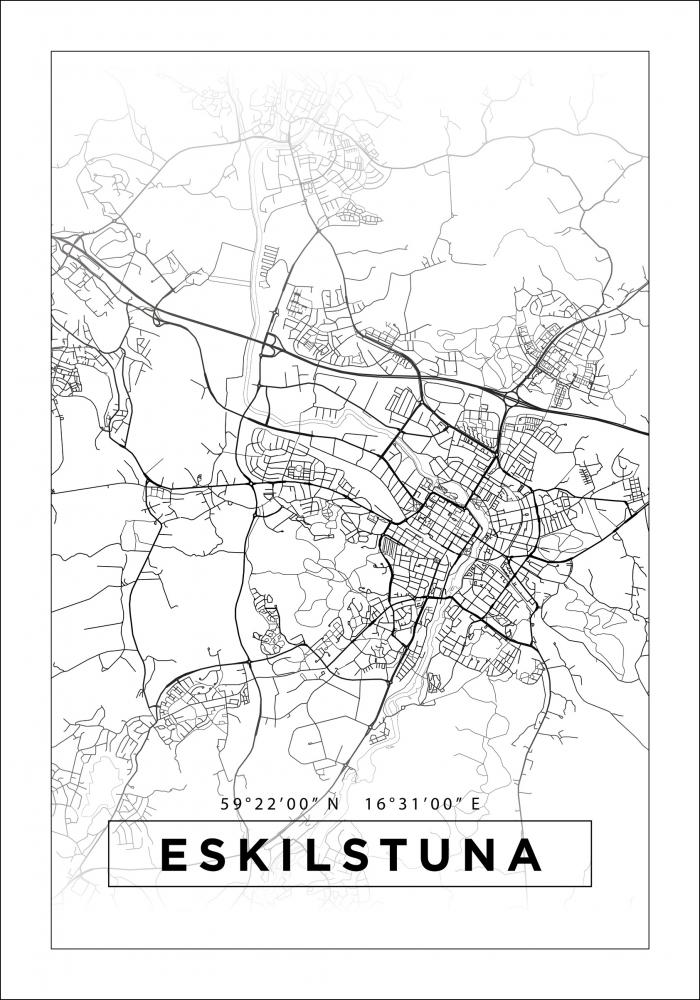 Mapa - Eskilstuna - Cartel Blanco