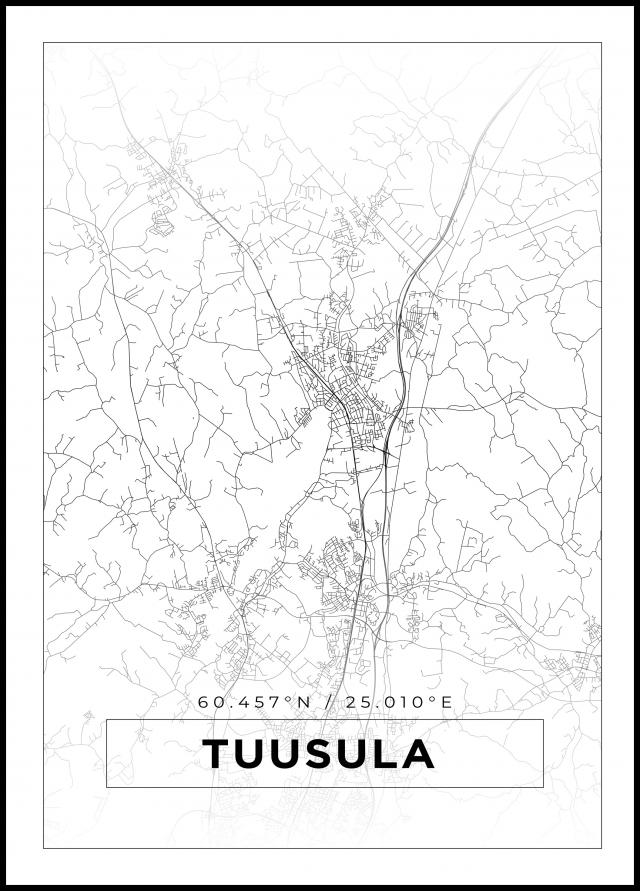 Mapa - Tuusula - Cartel Blanco