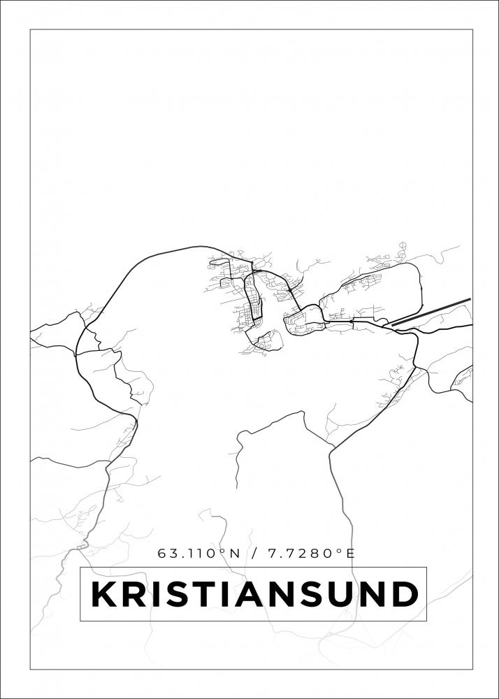 Mapa - Kristiansund - Cartel Blanco