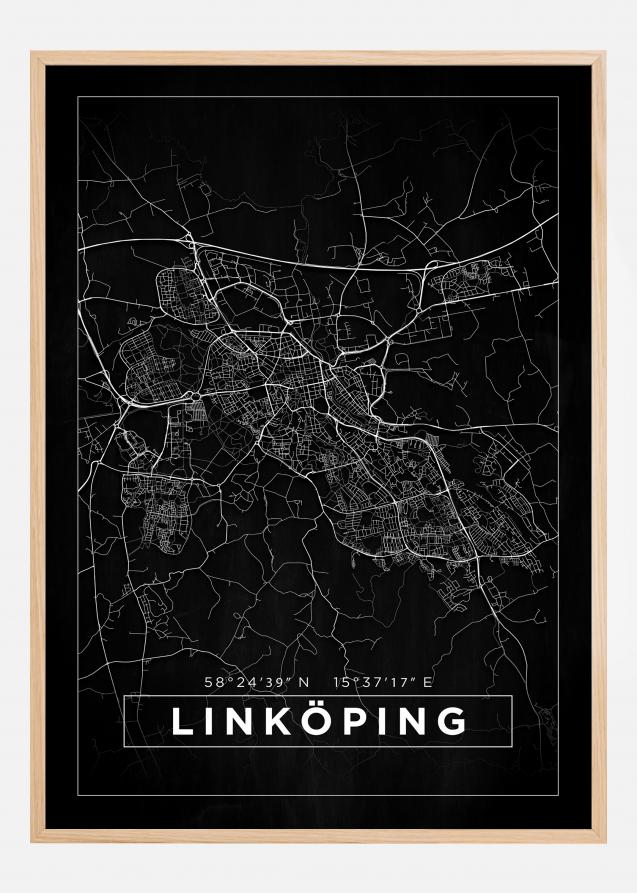 Mapa - Linköping - Cartel Negro