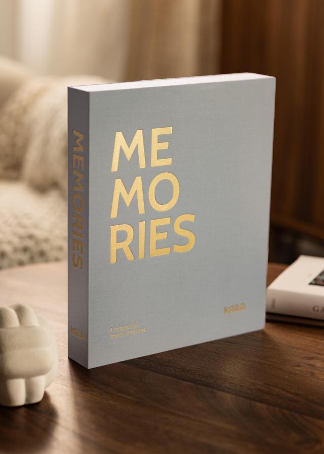KAILA MEMORIES Grey - Coffee Table Photo Álbum (60 Páginas negras / 30 hojas)