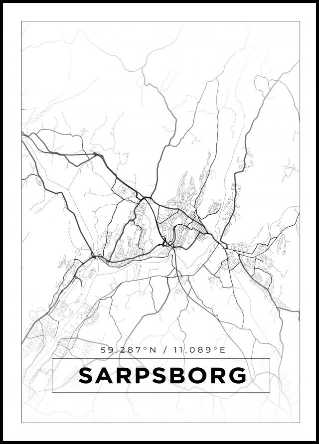 Mapa - Sarpsborg - Cartel Blanco