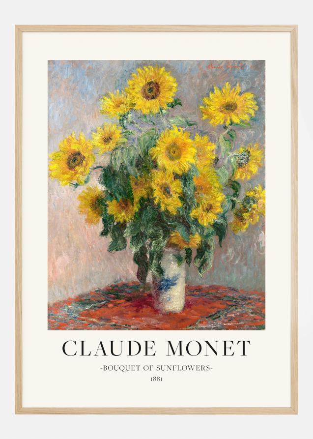 Claude Monet - Bouquet Of Sunflowers Póster
