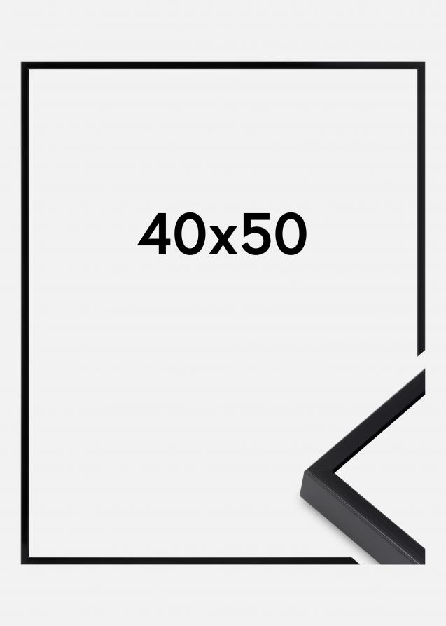 AluminiumMarco Vidrio acrílico Negro 40x50 cm