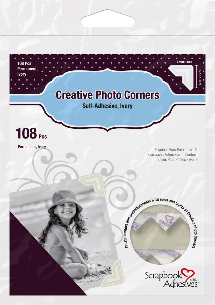 3L Creative Photo Corners Blanco - 108 uds.