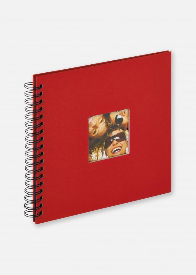 Fun Álbum de espiral Rojo - 26x25 cm (40 Páginas negras / 20 hojas)