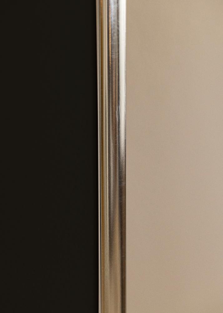 Marco Aluminio Acabado brillante Plateado 50x70 cm - Paspart Negro 40x60 cm