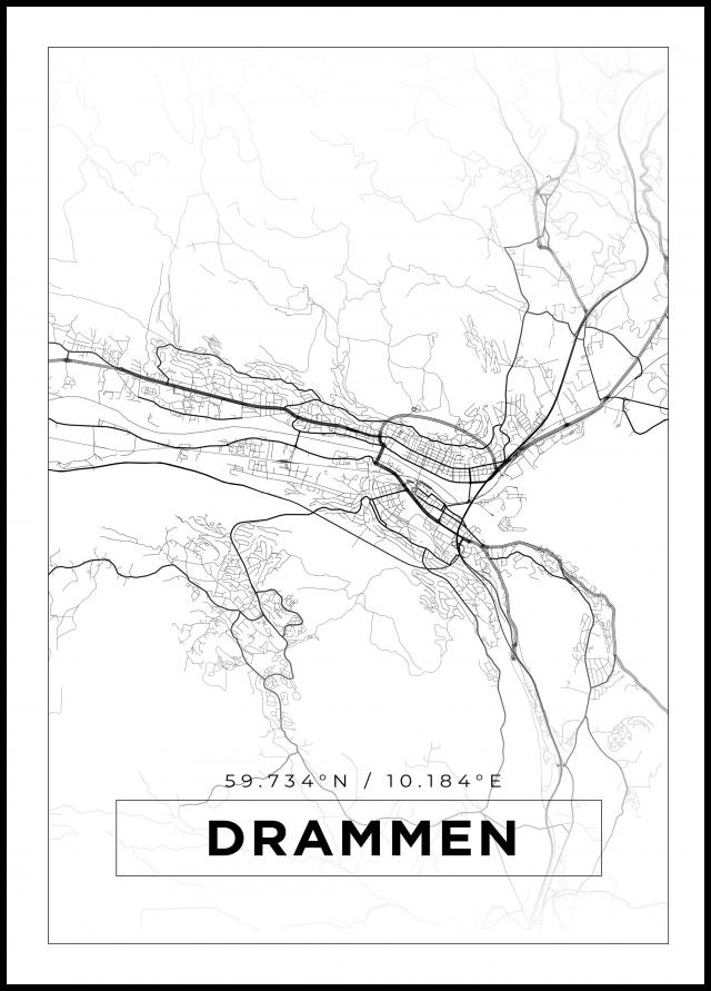 Mapa - Drammen - Cartel Blanco