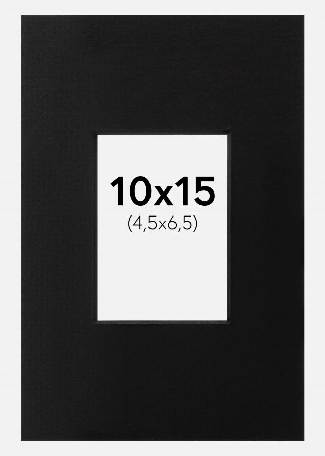 Paspartú Negro (Borde interior negro) 10x15 cm (4,5x6,5)