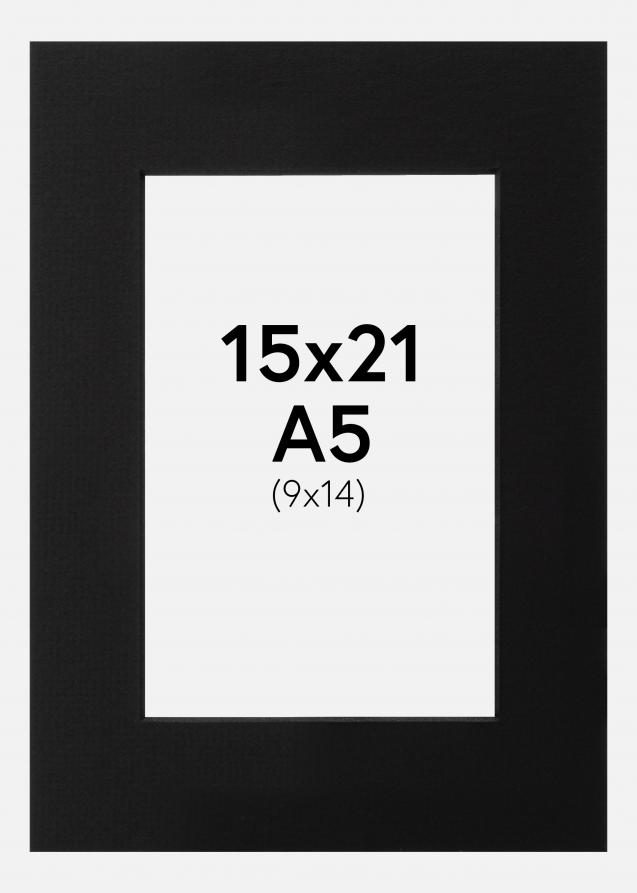 Paspartú Negro (Borde interior negro) 15x21 cm (9x14)