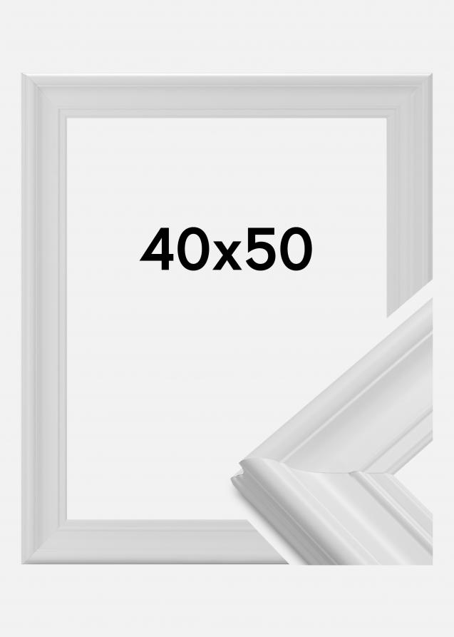 Marco Mora Premium Vidrio acrílico Blanco 40x50 cm