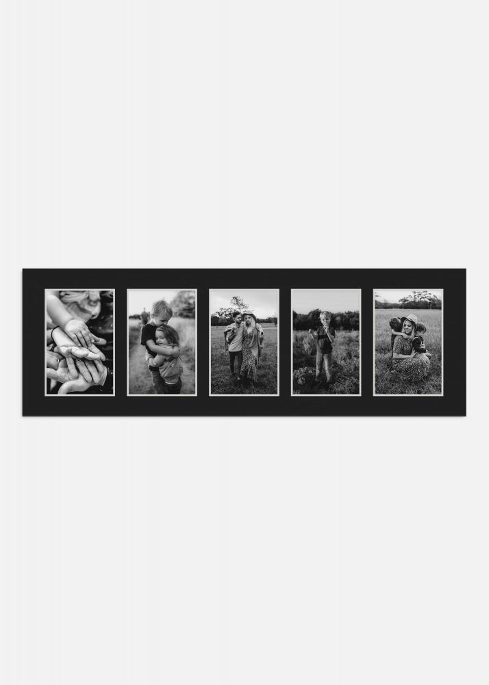 Paspart Negro 20x60 cm - Collage 5 Fotos (9x14 cm)