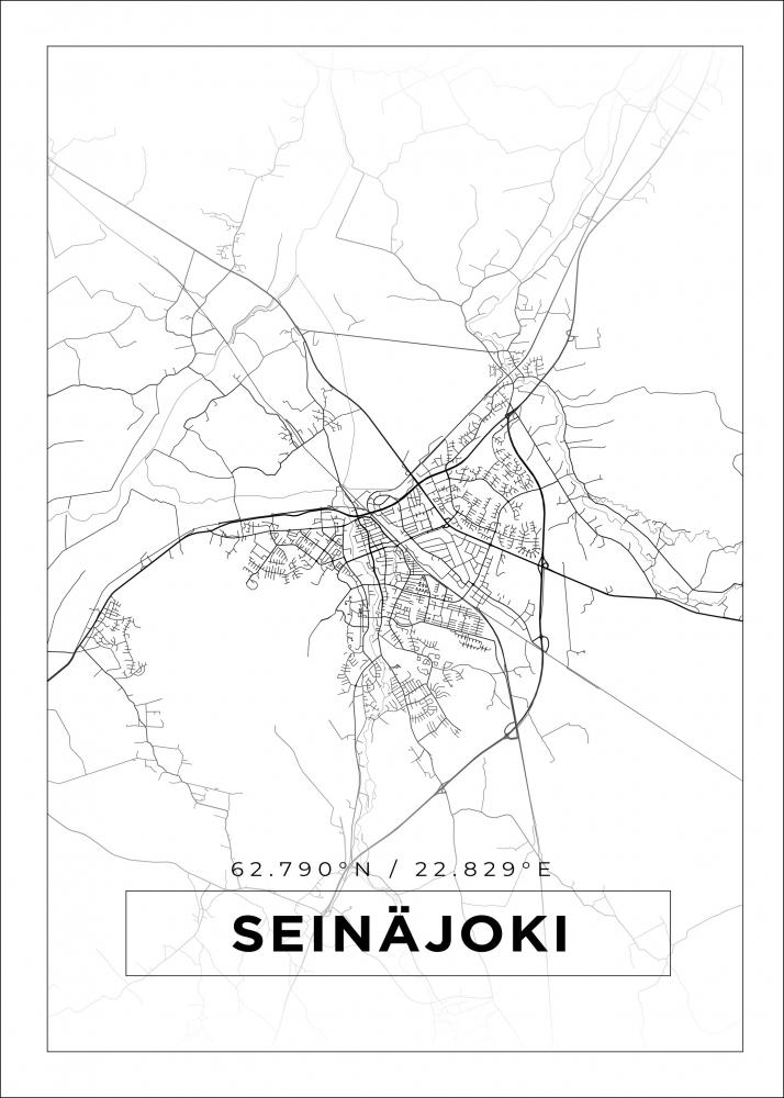 Mapa - Seinjoki - Cartel blanco