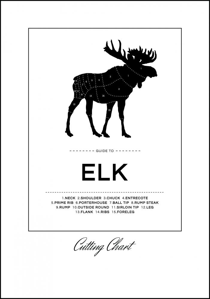 Elk Cut Chart Pster