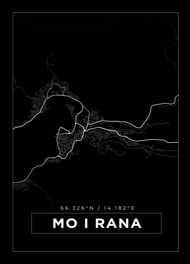 Mapa - Mo I Rana - Cartel Negro