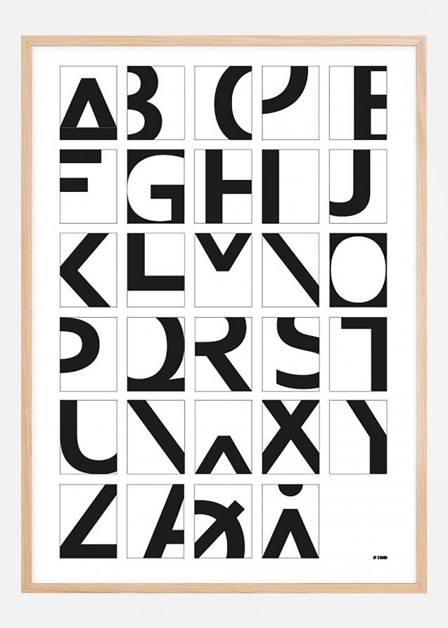 Alphabet Blanco Póster