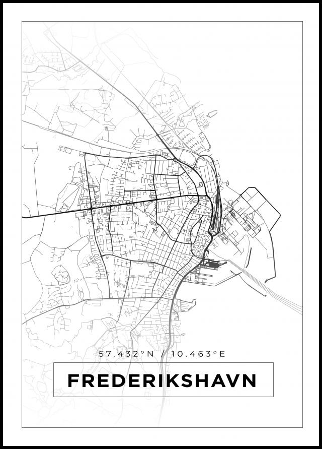Mapa - Frederikshavn - Cartel Blanco
