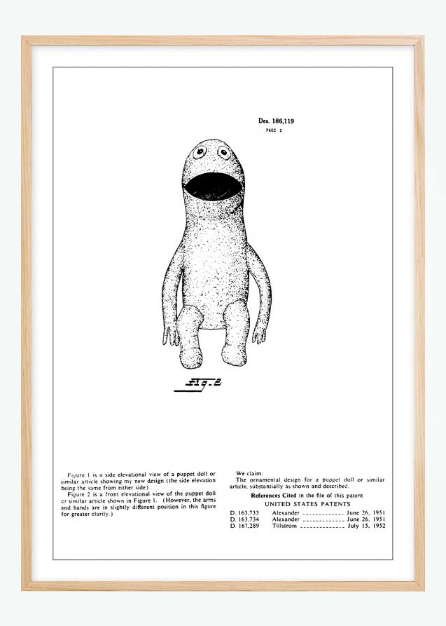 Dibujo de patente - Los Muppets - La rana Gustavo II Póster