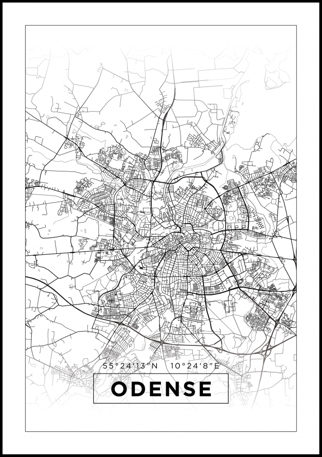 Mapa - Odense - Cartel Blanco