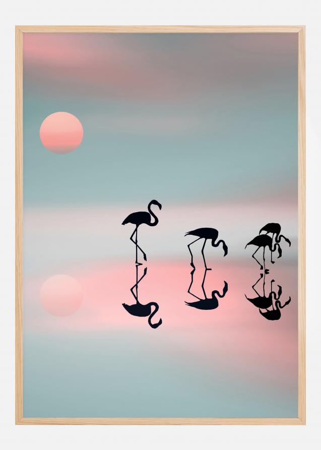 Family Flamingos Póster
