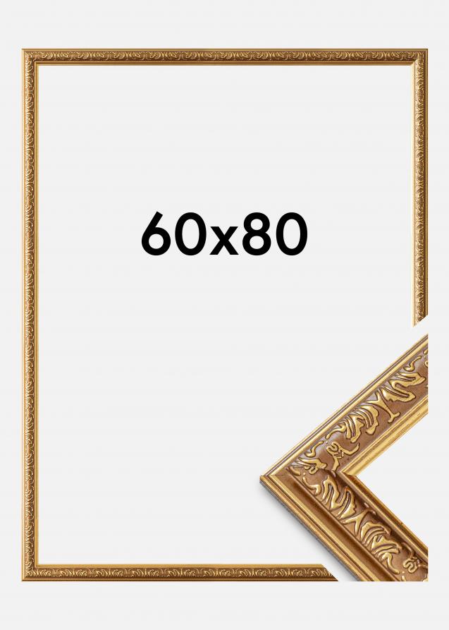 Marco Swirl Vidrio acrílico Dorado 60x80 cm