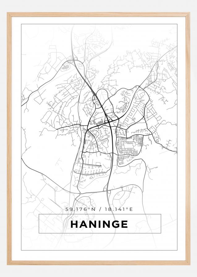 Mapa - Haninge - Cartel blanco