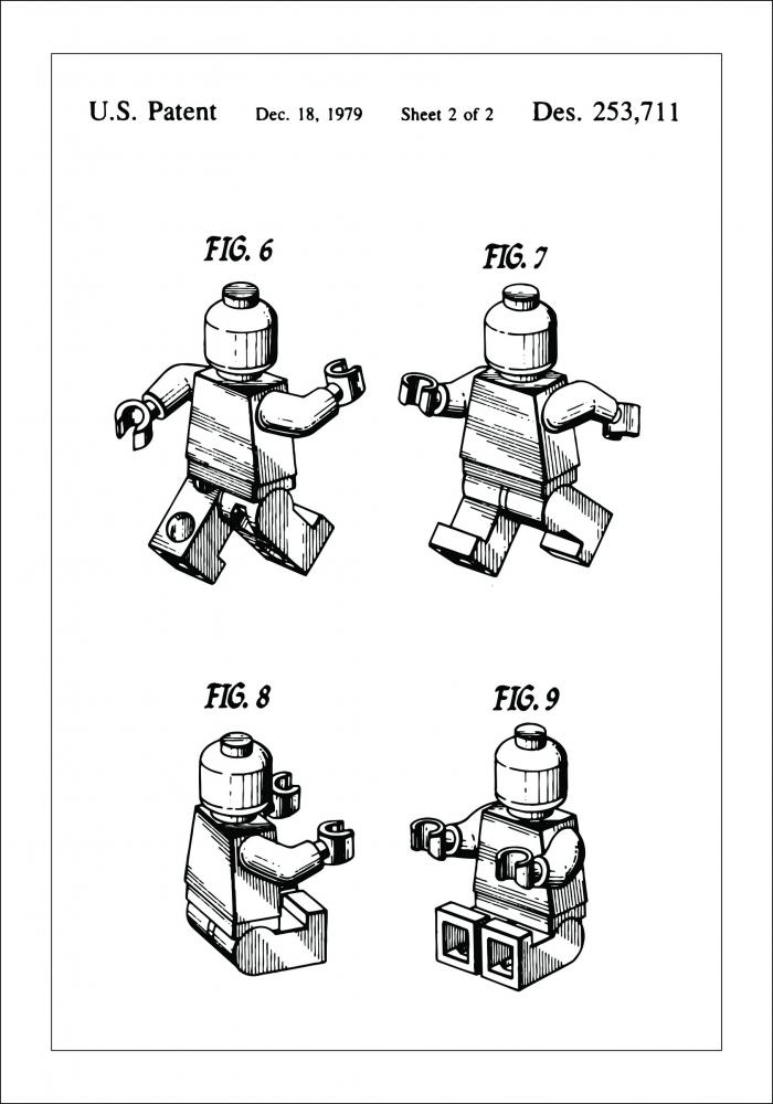 Dibujo de patente - Lego II Pster