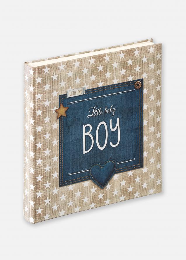 Little Álbum para bebés Boy Azul - 28x30,5 cm (50 Páginas blancas / 25 hojas)