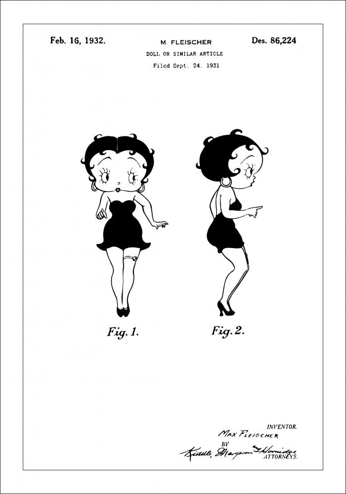 Dibujo de patente - Betty Boop Pster