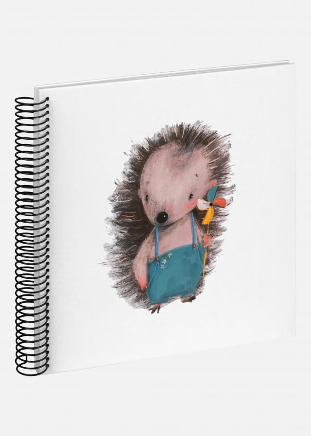 Baby Hedgehog Calisto Álbum de espiral Blanco - 24x24 cm (40 Hojas blancas)