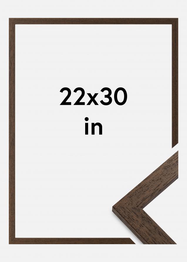 Marco Brown Wood Vidrio acrílico 22x30 inches (55,88x76,2 cm)