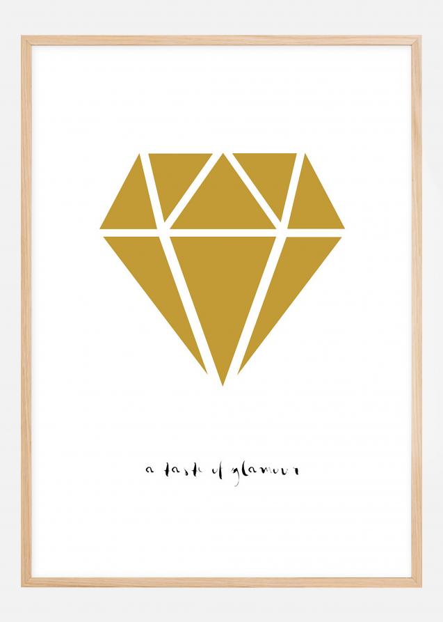 Diamante - Dorado Póster